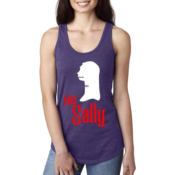 MmF - Women's Racerback Tank Top - Halloween Her Jack Matching Halloween Couple
