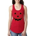 thumbnail image 1 of MmF - Women's Racerback Tank Top - Halloween Jack O' Lantern Pumpkin Face, 1 of 5