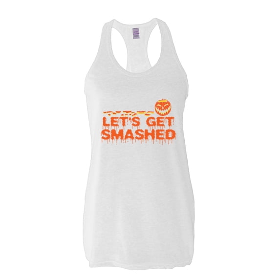 MmF - Women's Racerback Tank Top - Halloween Let`s Get Smashed
