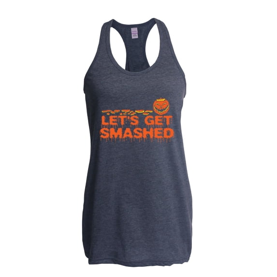 MmF - Women's Racerback Tank Top - Halloween Let`s Get Smashed