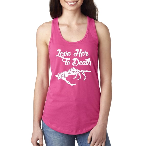 MmF - Women's Racerback Tank Top - Halloween Love Her to Death Matching Halloween Couple