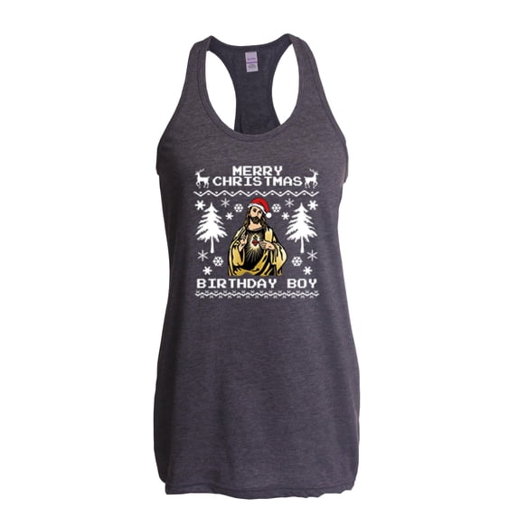 MmF - Women's Racerback Tank Top - MERRY XMAS FROM JESUS