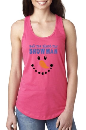 MmF - Women's Racerback Tank Top - MY XMAS SNOWMAN FLIP UP