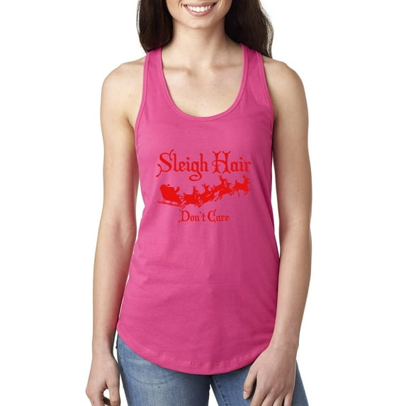 MmF - Women's Racerback Tank Top - SLEIGH HAIR DON'T CARE