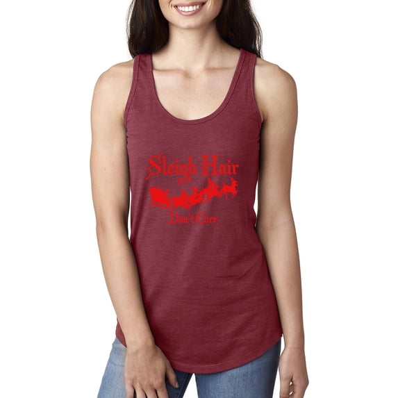 MmF - Women's Racerback Tank Top - SLEIGH HAIR DON'T CARE