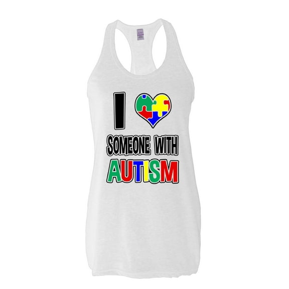 MmF - Women's Racerback Tank Top, up to Women Size 2XL - Autism Awareness