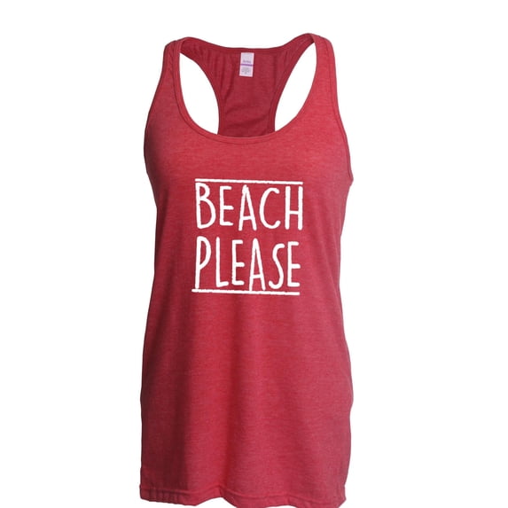 MmF - Women's Racerback Tank Top, up to Women Size 2XL - Beach Please