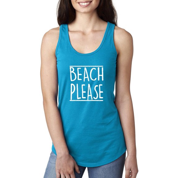 MmF - Women's Racerback Tank Top, up to Women Size 2XL - Beach Please