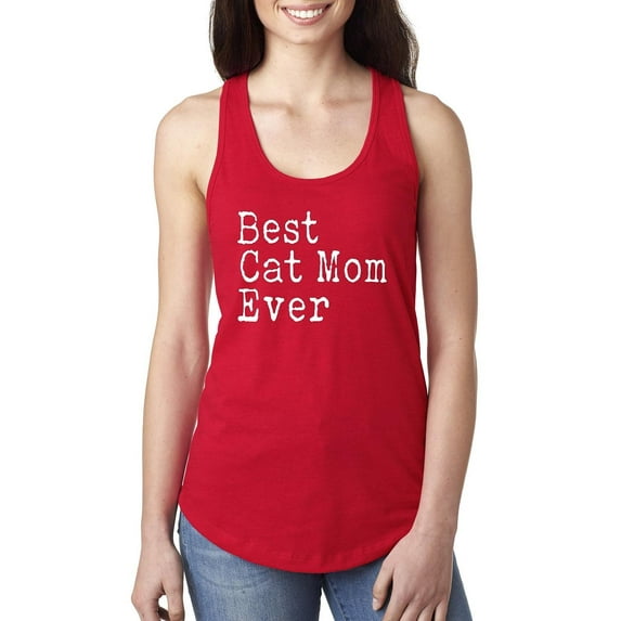 MmF - Women's Racerback Tank Top, up to Women Size 2XL - Best Cat Mom
