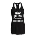 thumbnail image 1 of Women's Racerback Tank Top - Birthday Gift Queens Are Born in December, 1 of 5