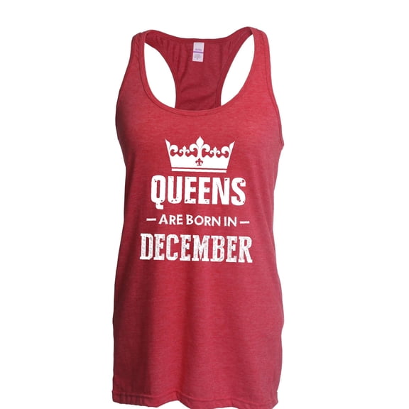 MmF - Women's Racerback Tank Top, up to Women Size 2XL - Birthday Gift Queens Are Born in December