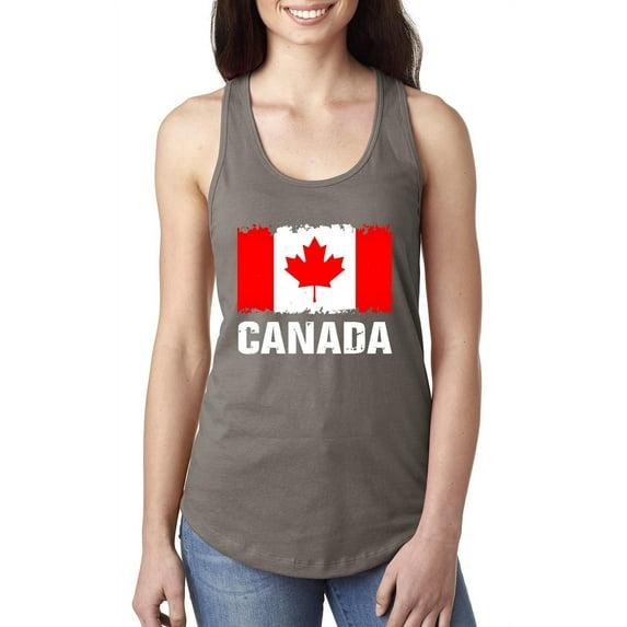 MmF - Women's Racerback Tank Top, up to Women Size 2XL - Canada Flag