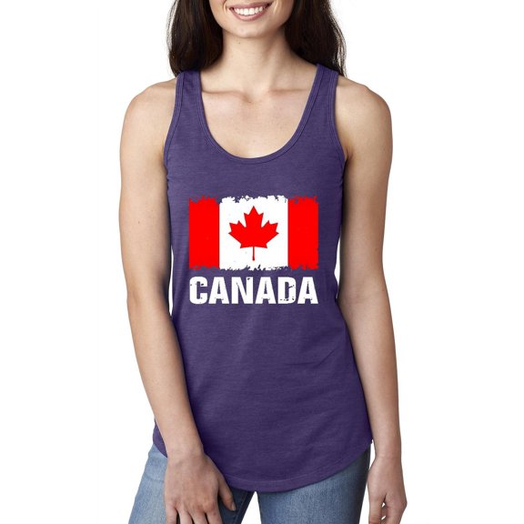 MmF - Women's Racerback Tank Top, up to Women Size 2XL - Canada Flag