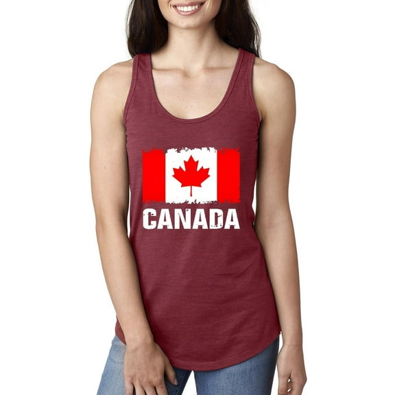 MmF - Women's Racerback Tank Top, up to Women Size 2XL - Canada Flag