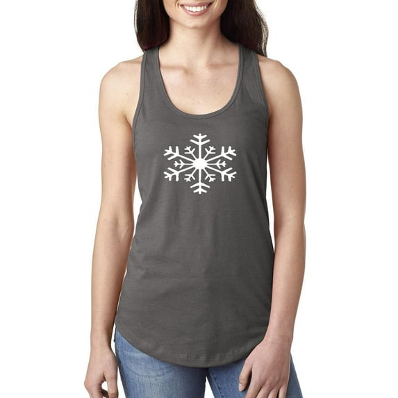 MmF - Women's Racerback Tank Top, up to Women Size 2XL - Christmas Snowflake