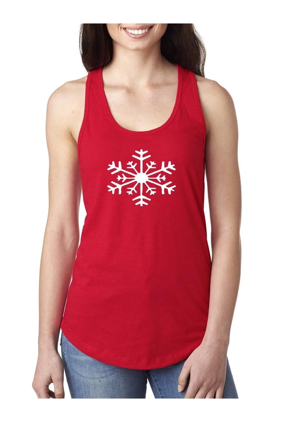 MmF - Women's Racerback Tank Top, up to Women Size 2XL - Christmas Snowflake