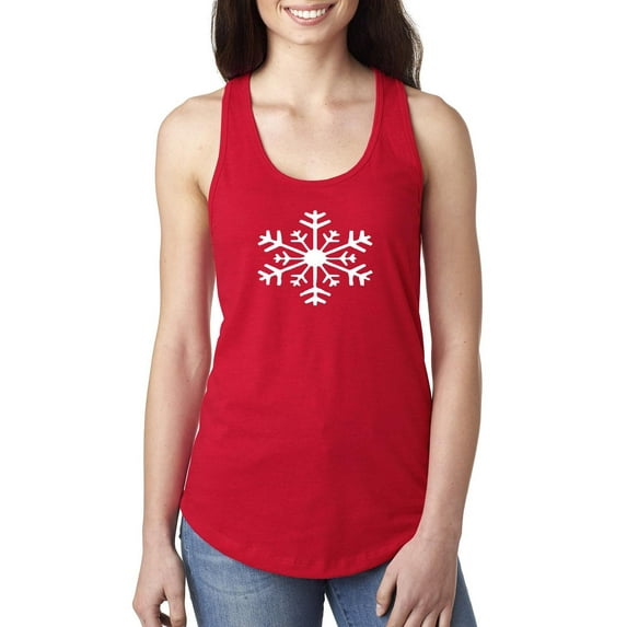 MmF - Women's Racerback Tank Top, up to Women Size 2XL - Christmas Snowflake