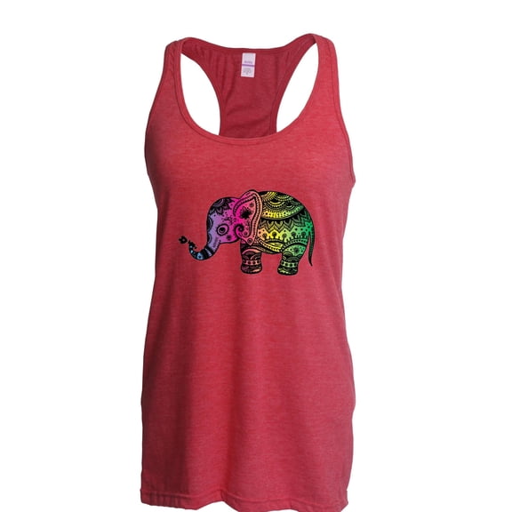 MmF - Women's Racerback Tank Top, up to Women Size 2XL - Elephant