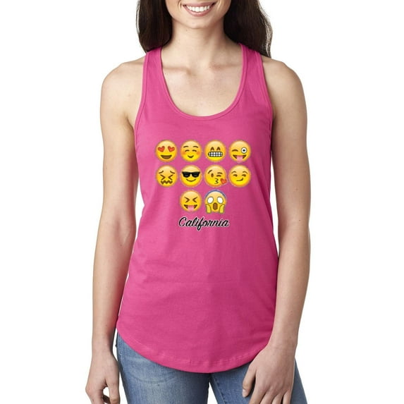 MmF - Women's Racerback Tank Top, up to Women Size 2XL - Emoji Entourage