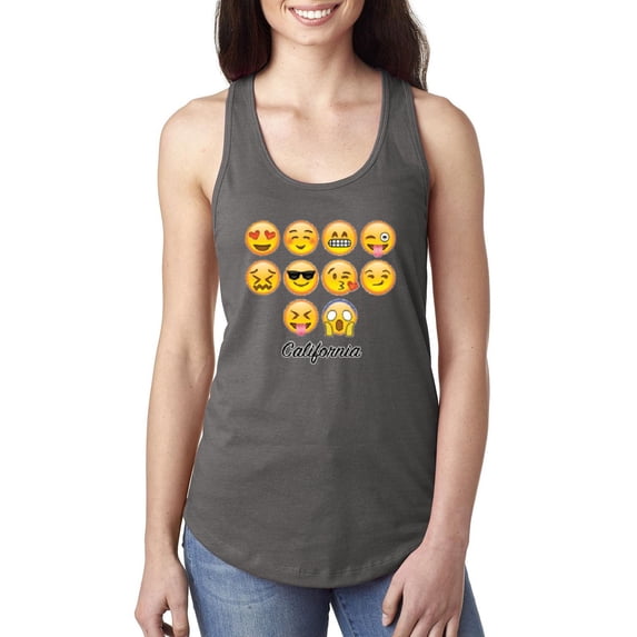 MmF - Women's Racerback Tank Top, up to Women Size 2XL - Emoji Entourage