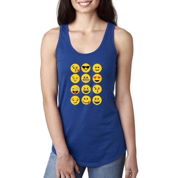 MmF - Women's Racerback Tank Top, up to Women Size 2XL - Emoji Group