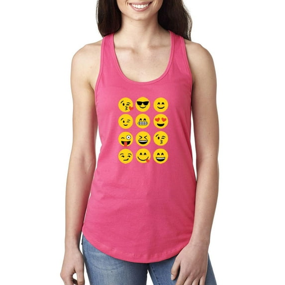 MmF - Women's Racerback Tank Top, up to Women Size 2XL - Emoji Group