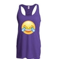 thumbnail image 1 of MmF - Women's Racerback Tank Top, up to Women Size 2XL - Emoji Laughing Tears, 1 of 2