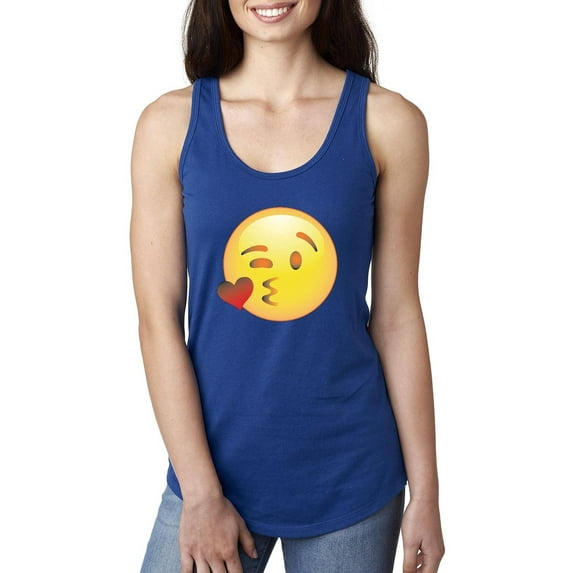 MmF - Women's Racerback Tank Top, up to Women Size 2XL - Emoji Winky Face