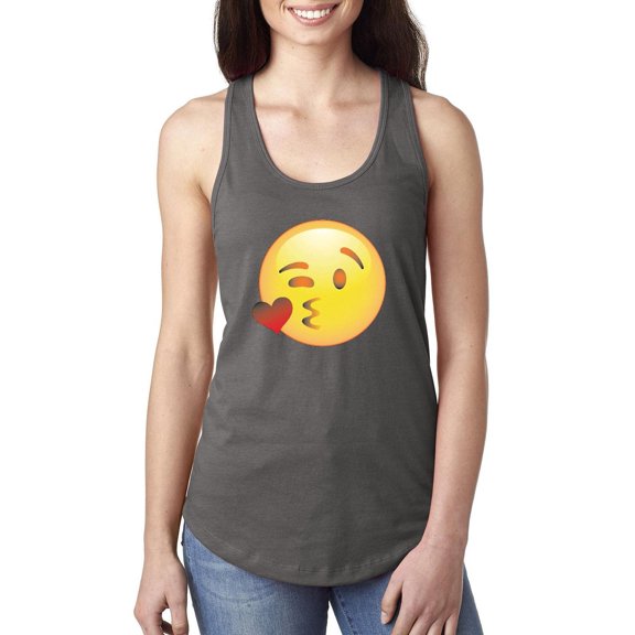 MmF - Women's Racerback Tank Top, up to Women Size 2XL - Emoji Winky Face
