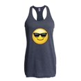 thumbnail image 1 of MmF - Women's Racerback Tank Top, up to Women Size 2XL - Emoji with Sunglasses, 1 of 2