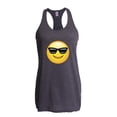 thumbnail image 1 of MmF - Women's Racerback Tank Top, up to Women Size 2XL - Emoji with Sunglasses, 1 of 2