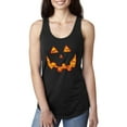 thumbnail image 1 of MmF - Women's Racerback Tank Top, up to Women Size 2XL - Halloween Costume Pumpkin Face, 1 of 5