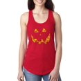 thumbnail image 1 of MmF - Women's Racerback Tank Top, up to Women Size 2XL - Halloween Costume Pumpkin Face, 1 of 5