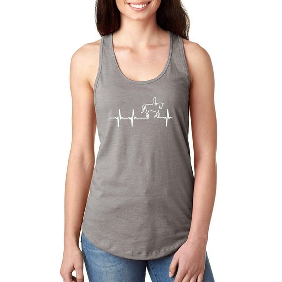 MmF - Women's Racerback Tank Top, up to Women Size 2XL - Heartbeat Horses