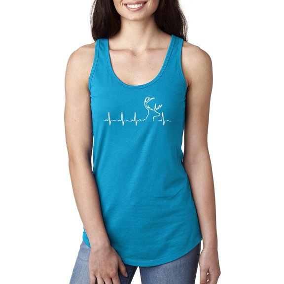 MmF - Women's Racerback Tank Top, up to Women Size 2XL - Heartbeat Hunting