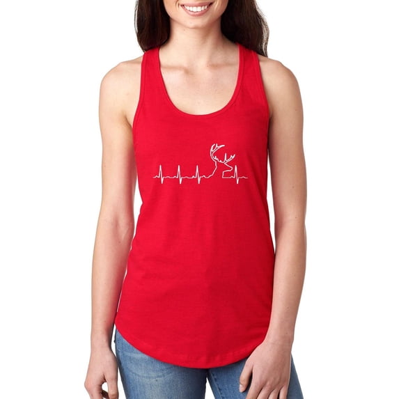 MmF - Women's Racerback Tank Top, up to Women Size 2XL - Heartbeat Hunting