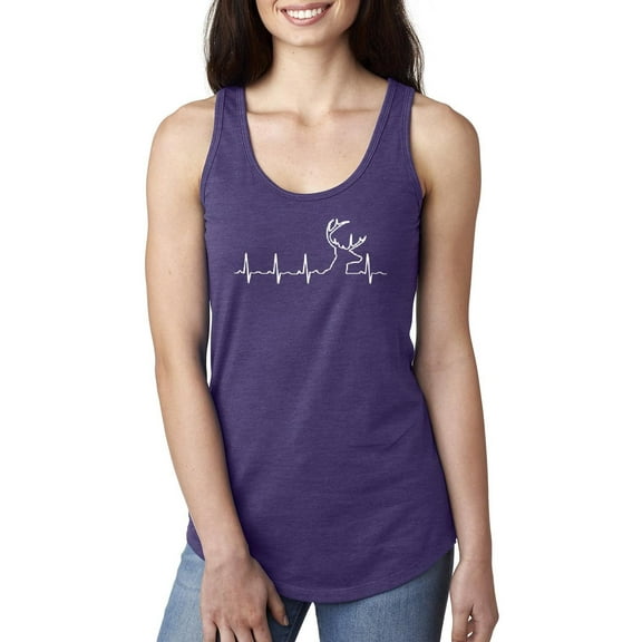 MmF - Women's Racerback Tank Top, up to Women Size 2XL - Heartbeat Hunting