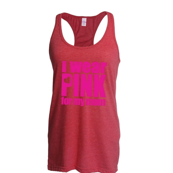 MmF - Women's Racerback Tank Top, up to Women Size 2XL - I Wear Pink For My Mom