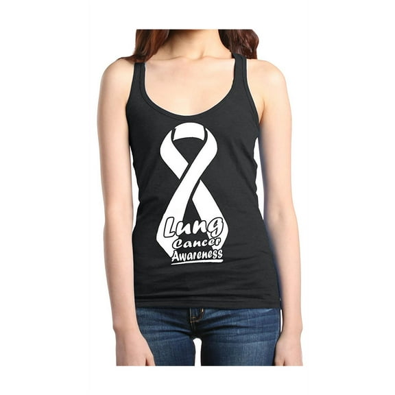 MmF - Women's Racerback Tank Top, up to Women Size 2XL - Lung Cancer