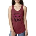 thumbnail image 1 of MmF - Women's Racerback Tank Top, up to Women Size 2XL - Meow Cute Cat Kitty, 1 of 5
