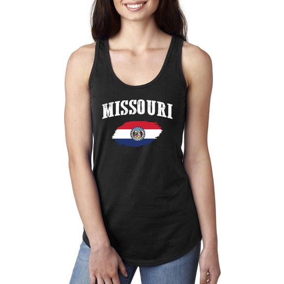 MmF - Women's Racerback Tank Top, up to Women Size 2XL - Missouri Flag