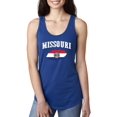 thumbnail image 1 of MmF - Women's Racerback Tank Top, up to Women Size 2XL - Missouri Flag, 1 of 5