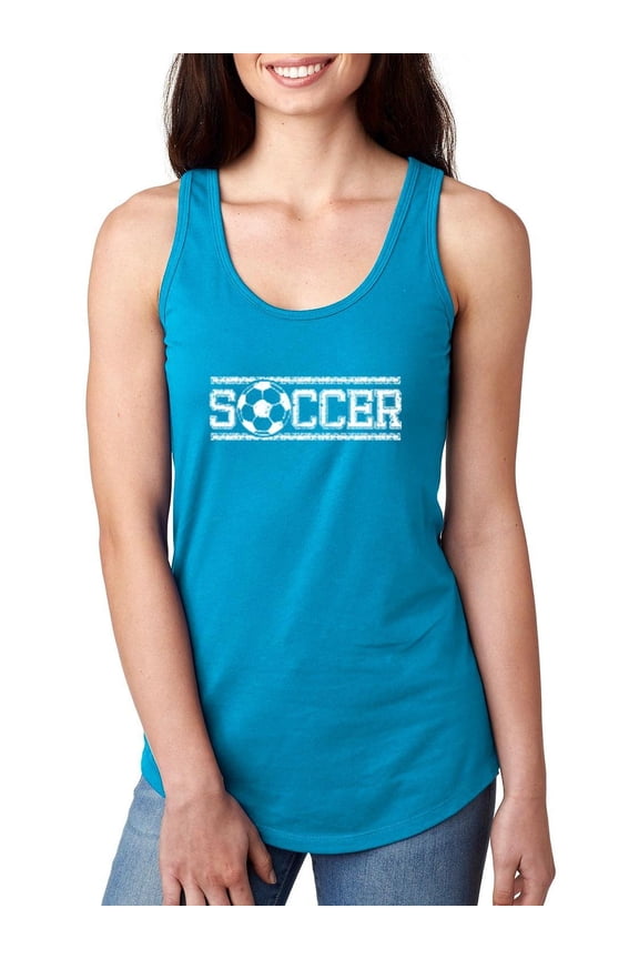 MmF - Women's Racerback Tank Top, up to Women Size 2XL - Soccer Balls
