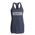 thumbnail image 1 of MmF - Women's Racerback Tank Top, up to Women Size 2XL - Soccer With Ball, 1 of 2