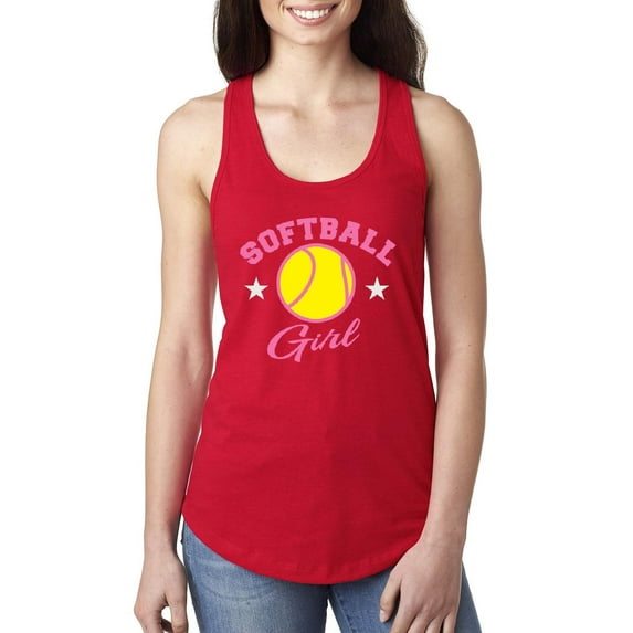 MmF - Women's Racerback Tank Top, up to Women Size 2XL - Softball Girl