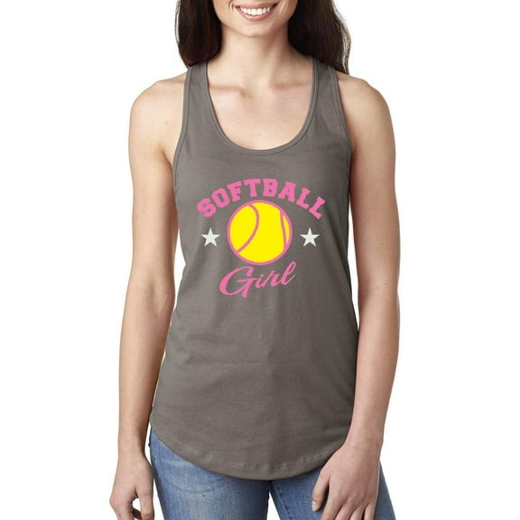 MmF - Women's Racerback Tank Top, up to Women Size 2XL - Softball Girl