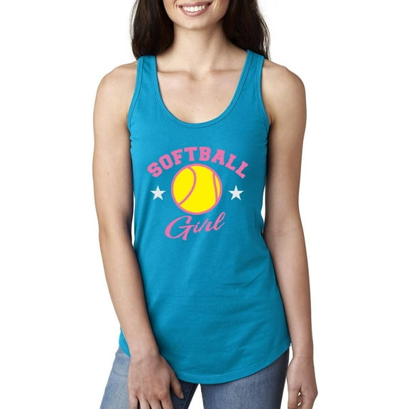 MmF - Women's Racerback Tank Top, up to Women Size 2XL - Softball Girl