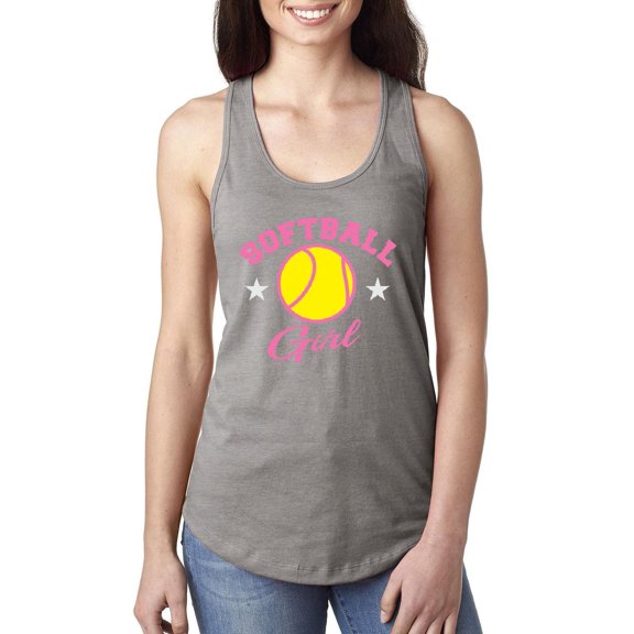 MmF - Women's Racerback Tank Top, up to Women Size 2XL - Softball Girl