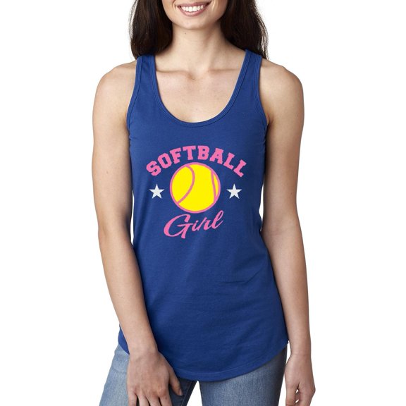 MmF - Women's Racerback Tank Top, up to Women Size 2XL - Softball Girl