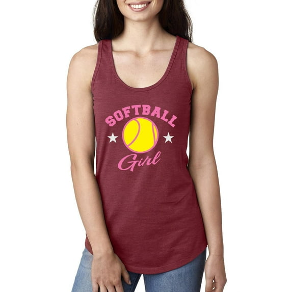 MmF - Women's Racerback Tank Top, up to Women Size 2XL - Softball Girl
